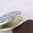 thumbnail image 2 of 2pcs Double-sided Cosmetic Mirror Creative Folding Mirror Retro Cloth Printing Pocket Mirror Circular Makeup Mirror, 2 of 3