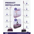 thumbnail image 3 of FVSA Broom and Dustpan Set for Home, 51" Long Handle Dustpan and Broom W/Comb, Purple Cleaning Kit, 3 of 8