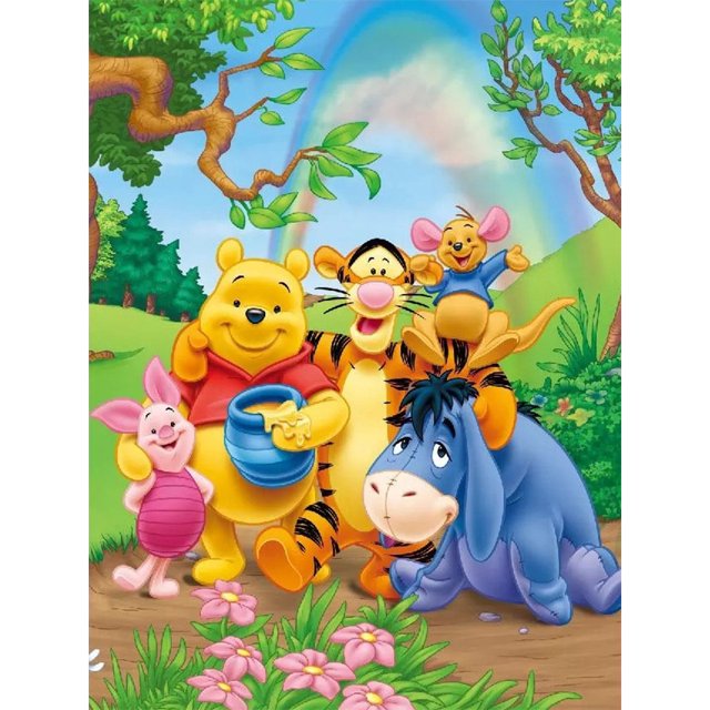 Hilo Winnie The Pooh y sus amigos punto de cruz completo 11CT algodón DIY contado Kit Hugtrwg Para estrenar
