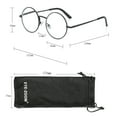 thumbnail image 3 of EYE ZOOM 3 Pack Round Metal Frame Blue Light Blocking Reading Glasses (Black , +1.75), 3 of 6
