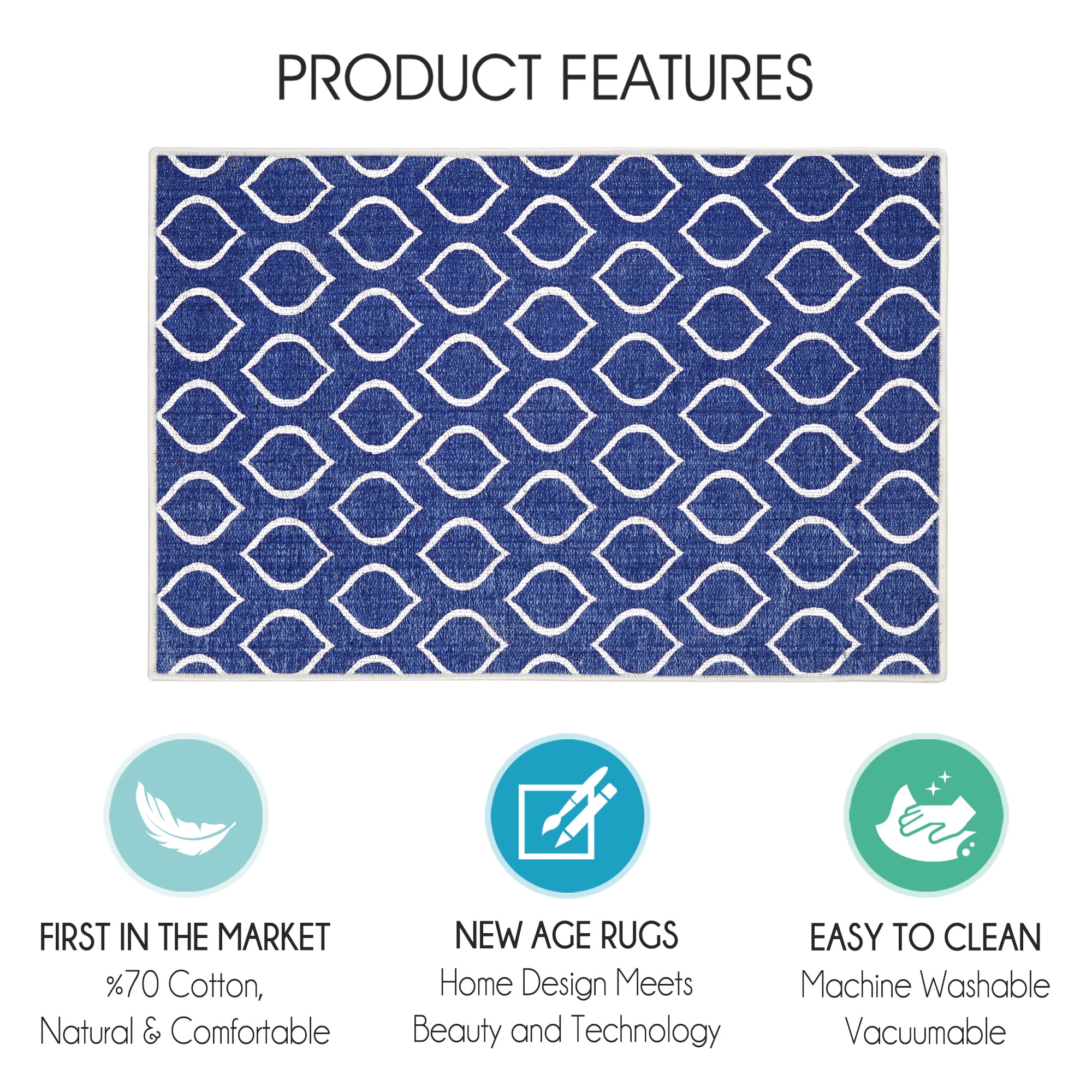 Sussexhome Under Sink Mat - Ultra-Absorbent Cotton Shelf Liners For Kitchen Cabinets - Non-Slip, Waterproof Backing - Machine Washable Surface Protector - Durable Cover, Customizable, Easy To Cut