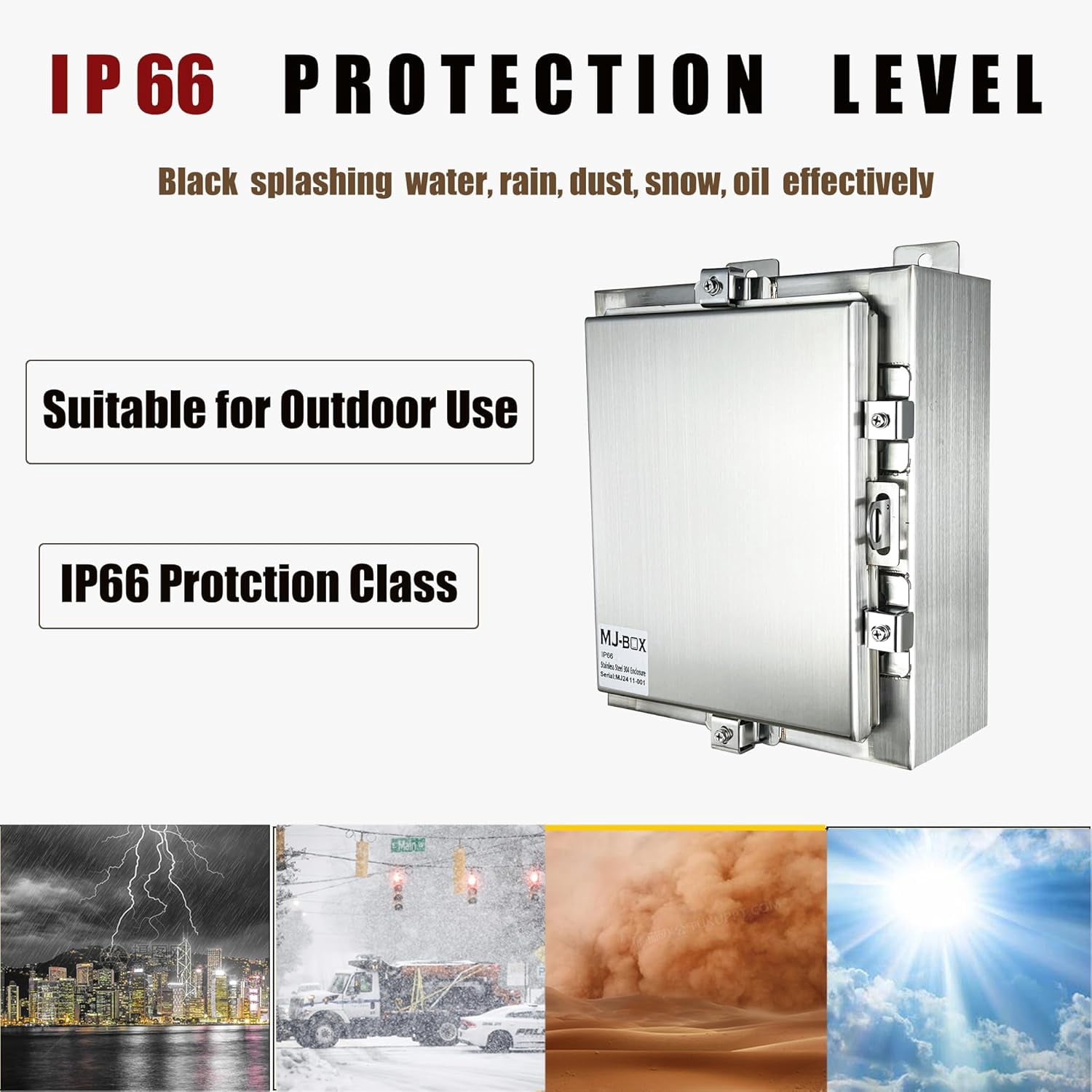 NEMA Steel Electrical Enclosure Box 12x10x6 304 Stainless Steel Explosion Proof Electrical Box IP66 Waterproof & Dustproof Outdoor/Indoor NEMA 4X Stainless Steel Enclosure