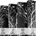 thumbnail image 5 of Decoultimatex Silver White Tree Branch Metallic Blackout Window Curtain Panel Light&nbsp;Blocking Noise Reduction Drapes, Grommet Top, 50"x 96"x 2, 5 of 6