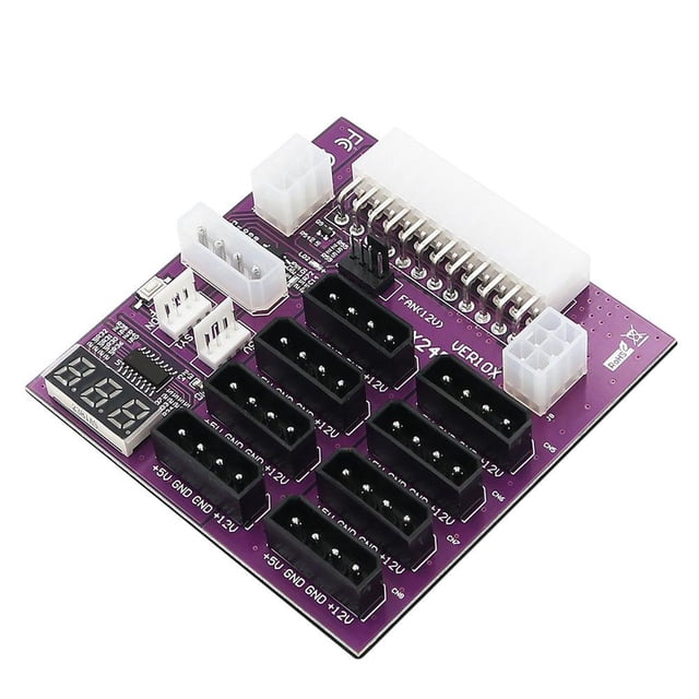 Placa ATX Power Breakout de 4 pines con conectores de alimentación de 6 pines para minería