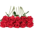 thumbnail image 5 of Red Silk Roses Artificial Rose Flowers Long Stem for DIY Wedding Bouquet Table Centerpiece Home Décor, 5 of 5