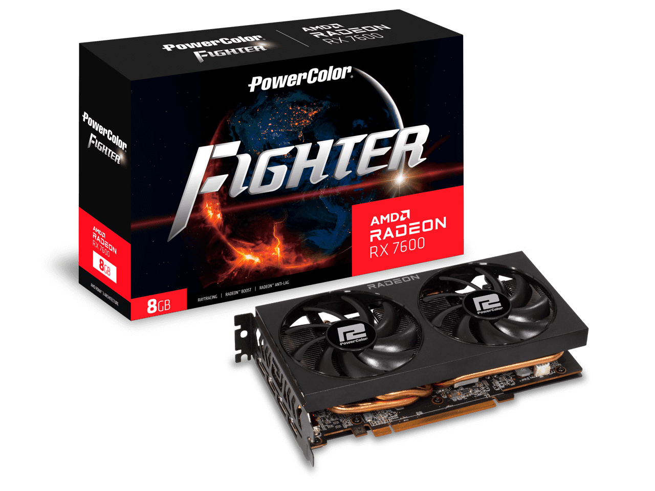 【美品】PowerColor RX7600 Fighter 8GB 4175534d-dd65-4ed5-a002-