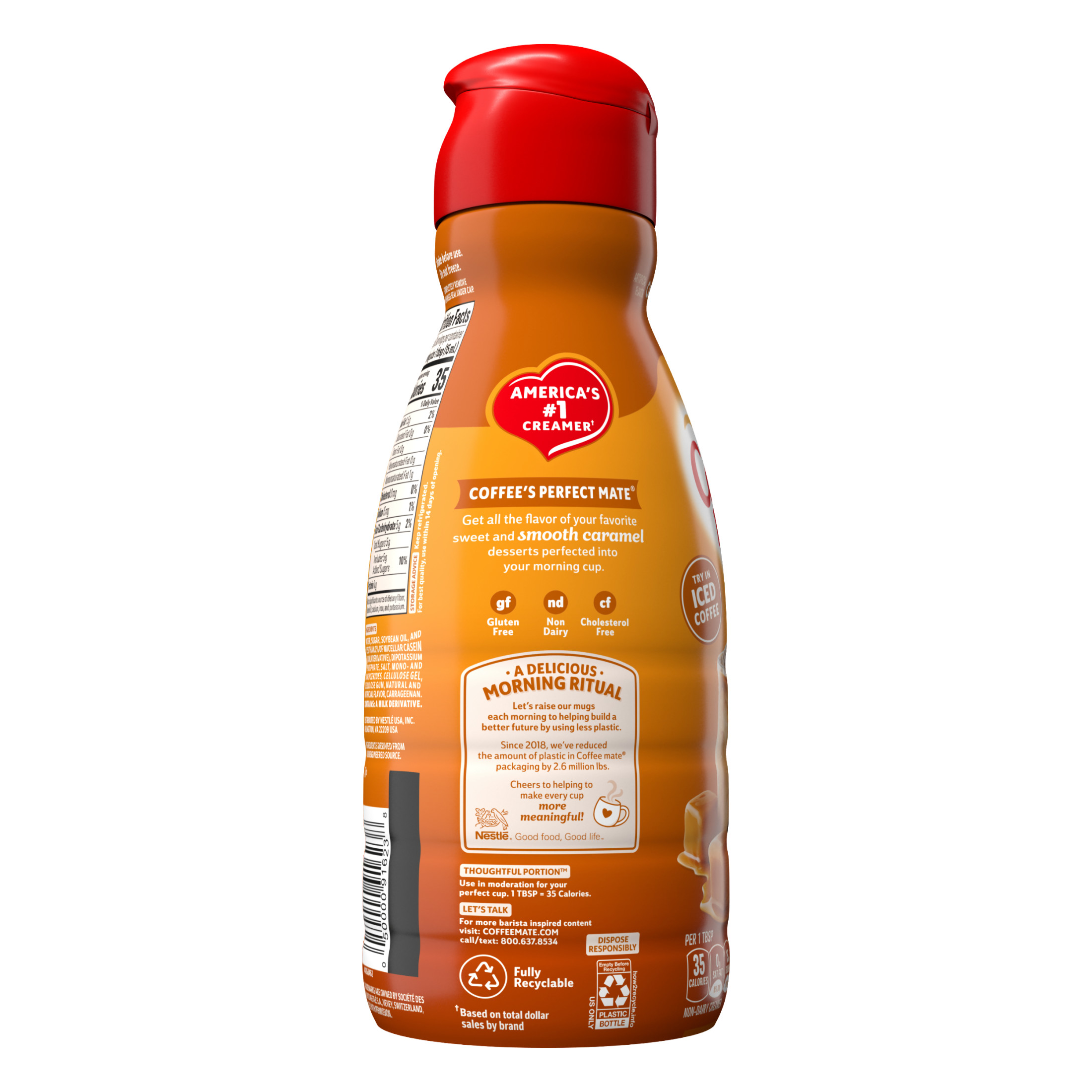 Coffee mate Caramel Flavored Coffee Creamer, Non-Dairy, Gluten-Free, 63 Servings 32 fl oz