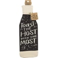 thumbnail image 5 of Primitives by Kathy LOL Made You Smile Reusable Gift Bottle Sock, 3.38" x 11.25", Toast The Host with The Most, 5 of 6