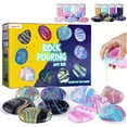 thumbnail image 1 of Rock Painting Art Kit Glow In The Dark Pouring Rock Kit Arts And Crafts For Kids Girls & Boys Ages 6 8 8 12 Craft Paint Kits Art Toys Art Birthday For Kids 100ml, 1 of 1