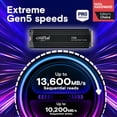 thumbnail image 2 of SSD Crucial New 2024 T705 de 1 TB PCIe Gen5 NVMe M.2 con disipador térmico, 2 of 6