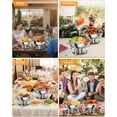 thumbnail image 5 of Lumiparty 6 Pack Chafing Dishes for Buffet with Lid, 5QT Round Chafing Dishes Buffet Set w/Lid Holder with Spoon and Tweezers for Parties, Weddings, Events, Banquet,  Sliver, 5 of 8