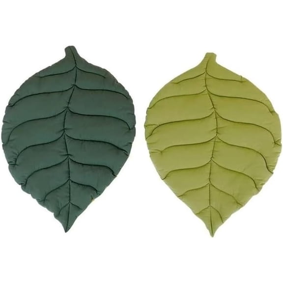ZooWhale Pet Cushion, Leaf Shape, Double-Sided, PP Cotton Material, Soft and Comfortable, Suitable for Indoors, Universal for Cats and Dogs, Let Your Pet Have a Good Night's Sleep, 1PC(Leaves)