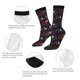 thumbnail image 4 of Fotbe Rainbow Jellyfishes Calcetas Largas con Estampado para Hombre y Mujer – Calcetas de Compresión Transpirables y Elásticas, Viajar y Uso Diario Talla 5-11, 4 of 6