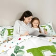 thumbnail image 5 of Feelyou Cartoon Monogrammed E Bedding Comforter Set for Kids, Jungle Raccoon Twin Comforter Sets, Cute Animal Wildlife Reversible Bedding Set, Super Cozy Room Decor, 2 Pieces, 5 of 8