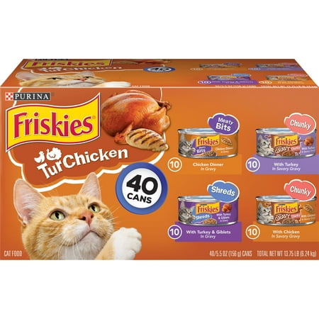 UPC: 0050000964611 | Purina Friskies Turchicken Gravy Wet Cat Food Soft Variety Pack 5.5 oz Cans (40 Pack)