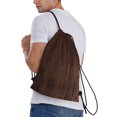 thumbnail image 3 of Drawstring Backpack - Vintage Wood Splash Proof Small Drawstring Gym Bag for Women Men, Cinch Sports String Bag Backpack for Travel Swimming Beach, 3 of 8