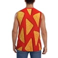 thumbnail image 4 of Fuzoiu Tortilla chips Print Men's Sleeveless T-shirt,Sleeveless Tee Shirts,Quick-Dry Athletic Tank Top for Gym, Running, Sports & Outdoor Activities-XX-Large, 4 of 7
