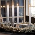 thumbnail image 2 of Velas cónicas sin llama con cera de goteo, velas parpadeantes, cera real, paquete de 6, decoración navideña para el hogar y la boda (blanco, 17,5 cm), 2 of 5