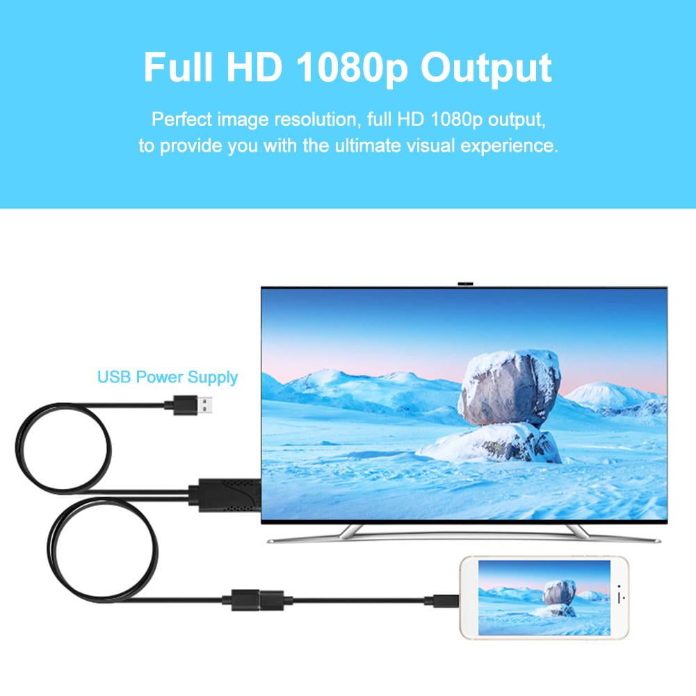 USB Female to HDMI-compatible Male 1080P HDTV TV Digital AV Adapter Cable Wire Cord