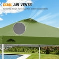 thumbnail image 3 of EAGLE PEAK 10 x 10 ft Pop Up Canopy Tent Instant Outdoor Canopy Straight Leg Shelter with Adjustable Height and Wheeled Carrying Bag (Grass Green), 3 of 10