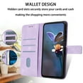 thumbnail image 6 of Allytechgroup for iPhone 13 Wallet Phone Case with Lanyard, PU Leather Phone Case with Credit Card Slot for Women Girls Shockproof Proyective Back Cover for Apple iPhone 13, Purple, 6 of 7