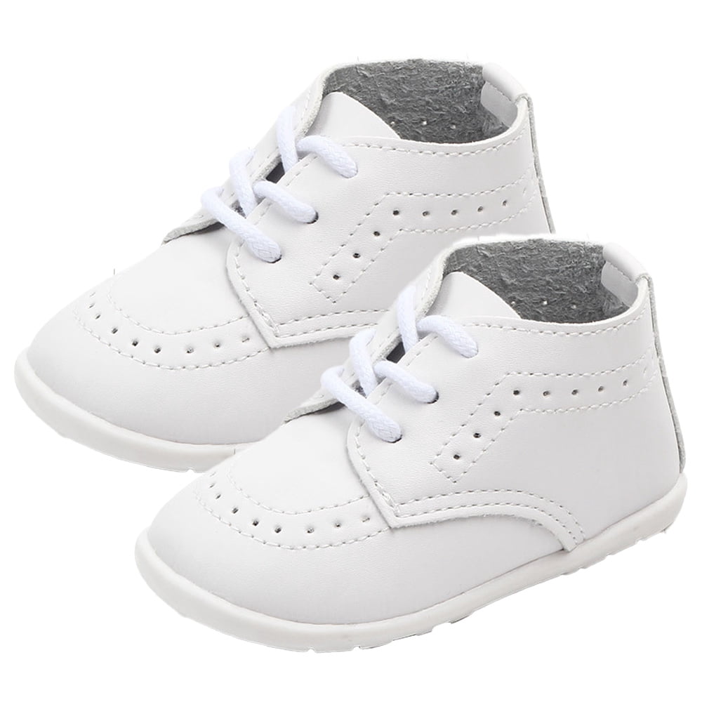 PU leather loafers Rubber and soft soled wedding shoes Toddler walking ...