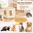 Stackable Cat Tree Stackable Hdpe Cat Tree Tunnelout 2-in-1 Playhouse For Indoor Cats ...