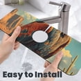 thumbnail image 6 of Pofeuu Western Desert Cactus Bald Eagle Print Splash Guard for Sink Faucet Sink Gadgets-Splash Guard Behind Faucet Drip Catcher for Kitchen, Bathroom,Sink Mat, 6 of 7