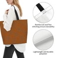 thumbnail image 3 of Easygdp Black And Orange Houndstooth Bolsas Tote para Mujer, Bolsos de Hombro para Viaje, Bolsos de Mano de Gran Capacidad para Compras y Trabajo, 3 of 8