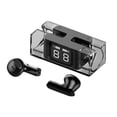 thumbnail image 1 of Auriculares recargables ligeros con estuche de carga portátil para viajes Negro, 1 of 6