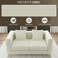 thumbnail image 7 of Wiilayok 59 inch 2 Seater Sofa Couch,Comfy Velvet Upholstered Loveseat Sofa with Deep Seat Design,Pillows and Gold Legs for Living Room, Bedroom, Apartment,Beige, 7 of 7