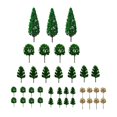 thumbnail image 3 of figatia 38 Pieces Model Green Trees Gift Layout Scenery Layout Micro Landscape Trees, 3 of 9