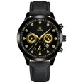 thumbnail image 4 of Men Business Watch Wrist Watch Unique Luxury Sport Pu Leather Band Round Dial Quartz WatchC, 4 of 5