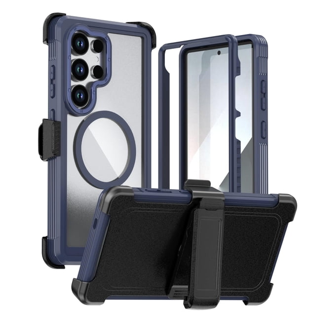 Case For Samsung Galaxy S26 Ultra/S26 Plus/S26, Non-Slip Magnetic Shell With Supports Wireless Charging Kickstand Cover