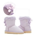 thumbnail image 5 of Weestep Girls Toddler Little Kid Warm Fur Winter Ankle Flat Snow Boot(6 Toddler, Bow Purple), 5 of 7