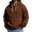 Brown, variant on Waffle Hoodies for Men Full Zip Sweatshirt Long Sleeve Hooded Cardigan with Pocket Loose Fit Drawstring Athletic Jackets for Men
