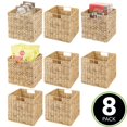 thumbnail image 2 of mDesign Woven Hyacinth Kitchen Storage Organizer Basket Bin, 8 Pack, Natural/Tan, 2 of 8