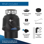 InSinkErator Power .75HP, 3/4 HP Garbage Disposal, Power Series EZ Connect Continuous Feed Food Waste Disposer