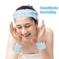 thumbnail image 5 of 3Pcs Spa Headband and Wristbands for Washing Face for Women Sleepover Yoga Sports Make up Shower, 5 of 6