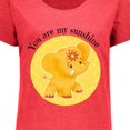 thumbnail image 4 of Inktastic You Are My Sunshine Elephant Etana Yellow and Cute Women's Plus Size T-Shirt, 4 of 5