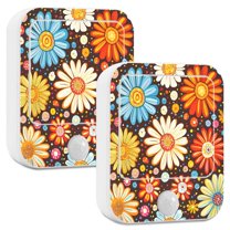 Yayeee 2-Pack Plug in LED Night Lights with Light Sensors Motion Detectors, Blooming Flowers