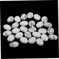 thumbnail image 4 of FONDOTIN 10Pcs White Howlite Oval Stones for Jewelry Making Natural Stone Craft Materials, 4 of 8