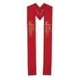 thumbnail image 4 of RJ Toomey NC006 Embroidered Alpha Omega Stole-Red, 4 of 6