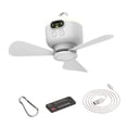 thumbnail image 1 of Ventilador de techo con luz blanca, velocidad del viento ajustable con herramienta de iluminación remota, lámpara de ventilador para el hogar,, 1 of 9