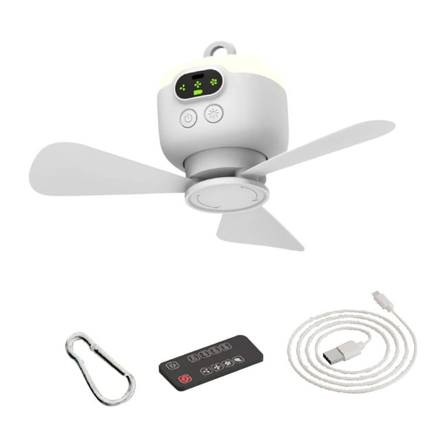 Ventilador de techo con luz blanca, velocidad del viento ajustable con herramienta de iluminación remota, lámpara de ventilador para el hogar,