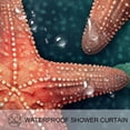 thumbnail image 3 of Starfish Waterproof Printed Shower Curtain Set with Hooks for Bathroom Decoration - Bathroom Curtains Included, 3 of 5
