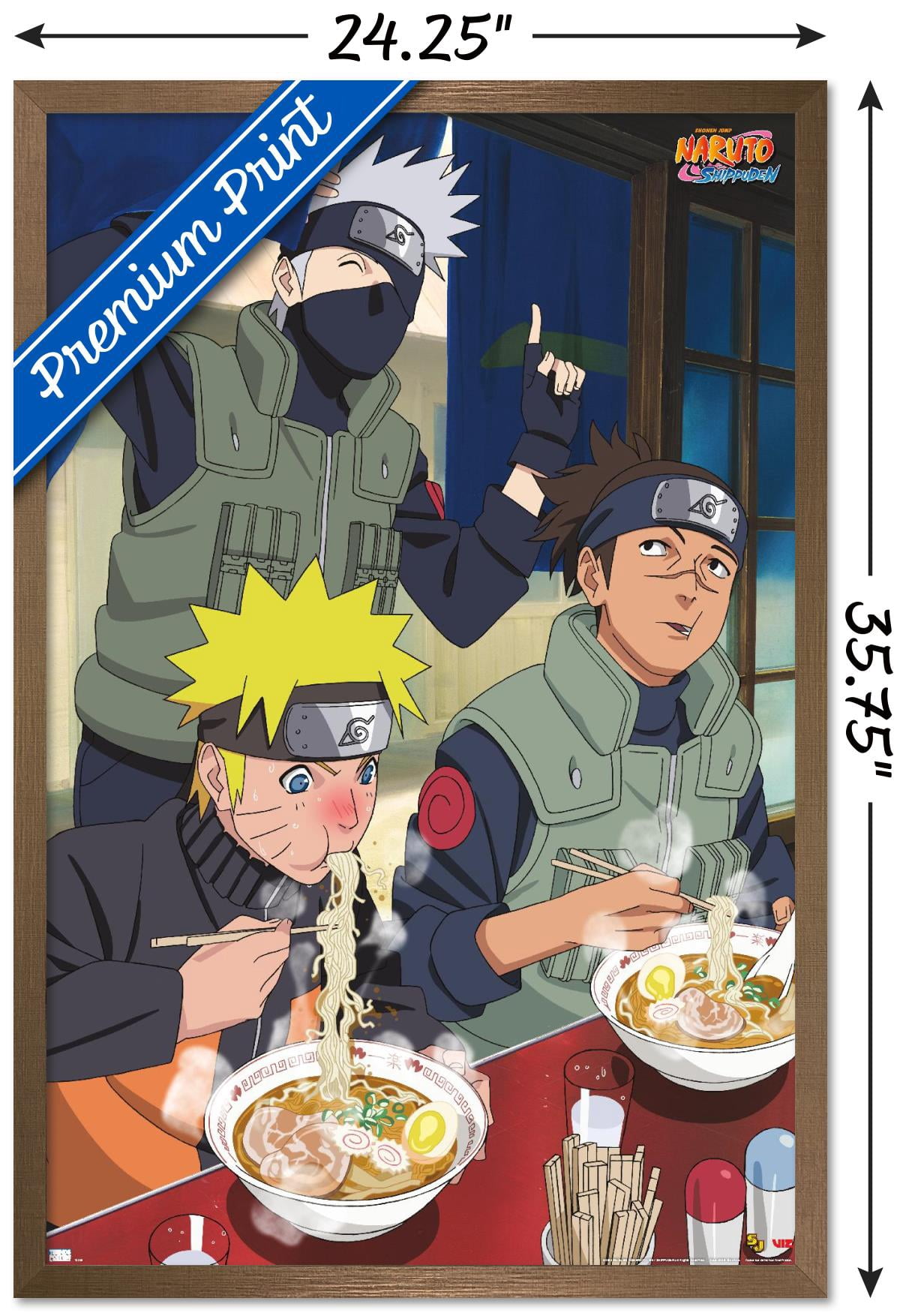Naruto - Food Wall Poster, 22.375" x 34", Framed