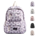 thumbnail image 2 of TGPMGRZ Cartoon School Backpack Lightweight Travel Daypack with Adjustable Shoulder Straps Back to School (Purple), 2 of 8