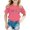 Pink, variant on School Uniform Tshirts Children Letter Graphic T Shirt Short Sleeve Crewneck Top Girls Tshirts Black 3-4 Years