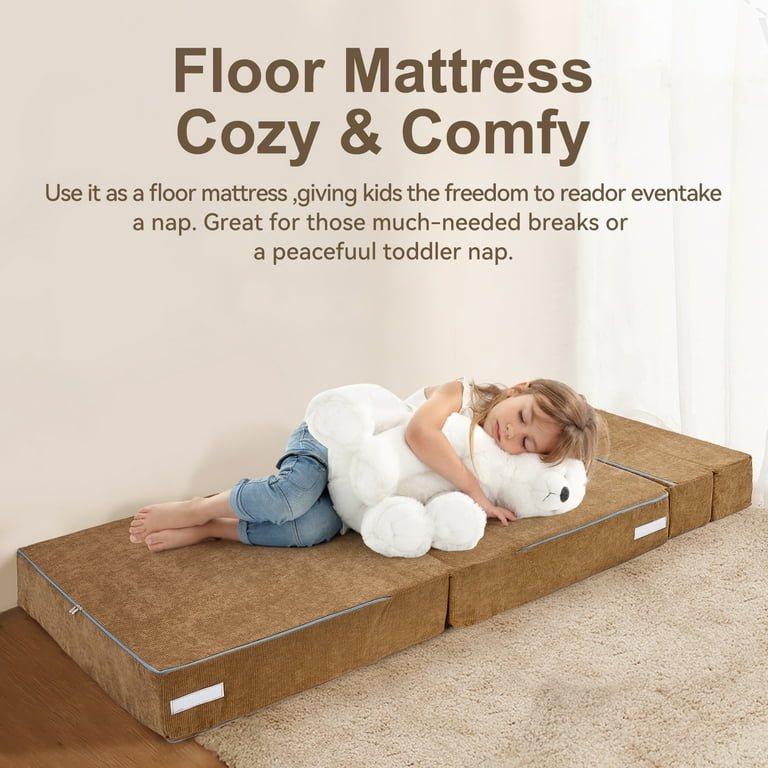 MOPHOTO Kids Folding Sofa Bed- Floor Mattress for Kids, Fold Up